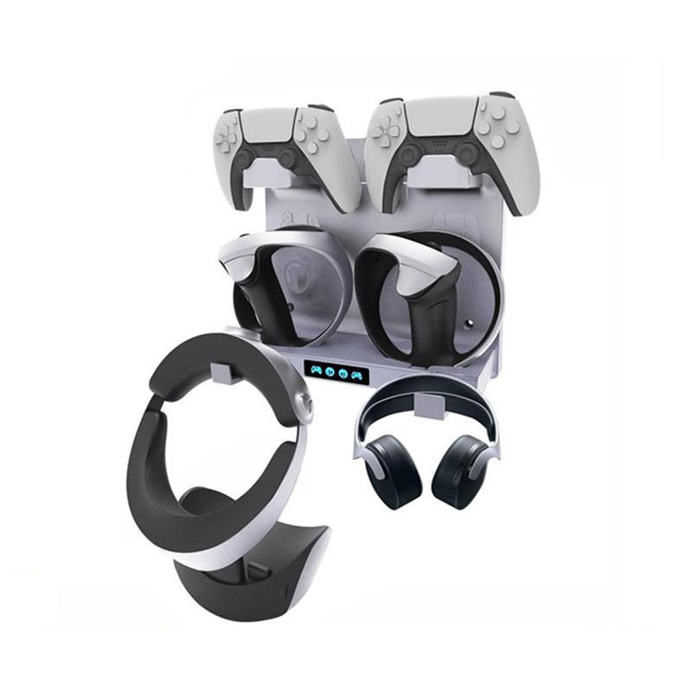 Controller Charging Station Wall Mount for VR 2 Controller Holder Wall Hanging Vertical Charging Stand Dock Controller Headphone Holder Storage Stand Hook