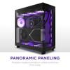 NZXT H6 Flow RGB Mid-Tower Airflow Case with 3 RGB Fans, Panoramic Glass Panels, Cable Management - Black view 2