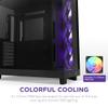 NZXT H6 Flow RGB Mid-Tower Airflow Case with 3 RGB Fans, Panoramic Glass Panels, Cable Management - Black view 4