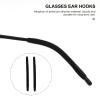 KALLORY 10pairs - Silicone Eyeglass Temple Tips Soft Transparent Ear Grips for Eyewear Comfortable Fit for Running Climbing and Sports Total view 3