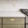 VOSAREA Dragonfly Cabinet Knob Vintage Drawer Pull Handle for Kitchen Cupboards and Furniture Doors Elegant Pvd Design and view 4