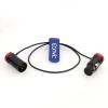 Eonvic Low Profile 3 Pin XLR Female to 3 Pin XLR Male Adjustable Angle Cable for Sound Devices 633 688 788T 302 552 Zaxcom Zoom Audio Recorder Canon XF-605 Camcorder (Red) view 2