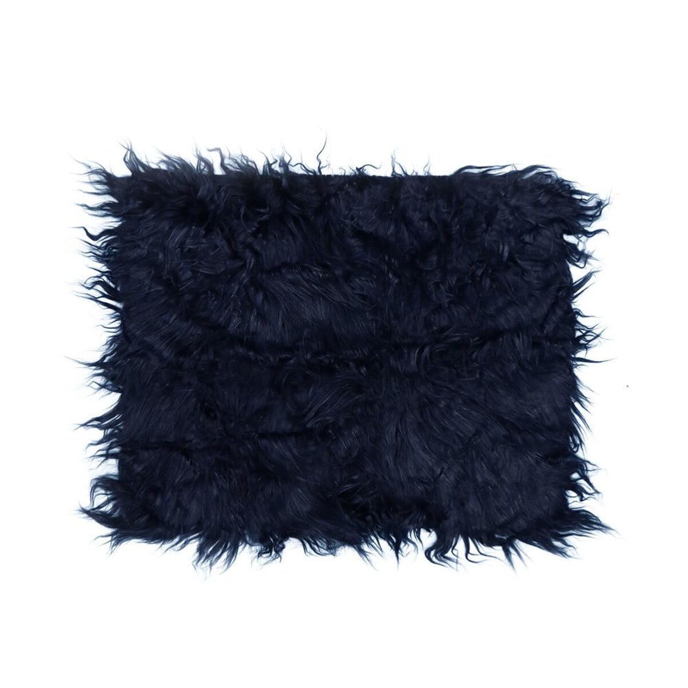 Toyvian Photography Blanket Soft Navy Fur Mat for Newborn Photography Easy to Clean No Shedding Fading Photo Prop