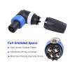 HBU 6 Sets (12 Packs) Right Angle Speakon Connector Kit - 6pcs Twist Lock NL4FRX 4 Pole Adapter and 6pcs Rectangle NL4MP Panel Mount Chassis Socket - Compatible NL4MPR, NL4FC, NL4FX, NLT4X, NL2FC view 4