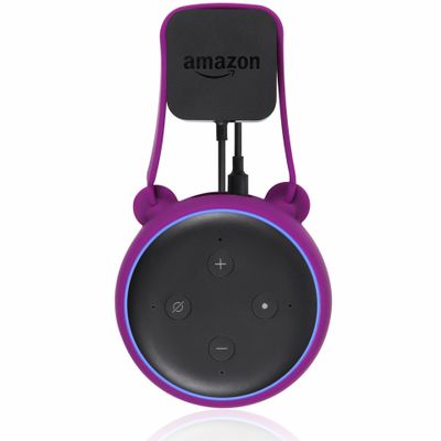 Aokicase Compatible with Amazon Echo Dot 3rd / Dot Kids Holder Wall Mount Stand Mount Accessories, No Screws Required, Speaker Accessories Rack (Amazon Echo Dot 3rd / Dot Kids, Purple) DT-01