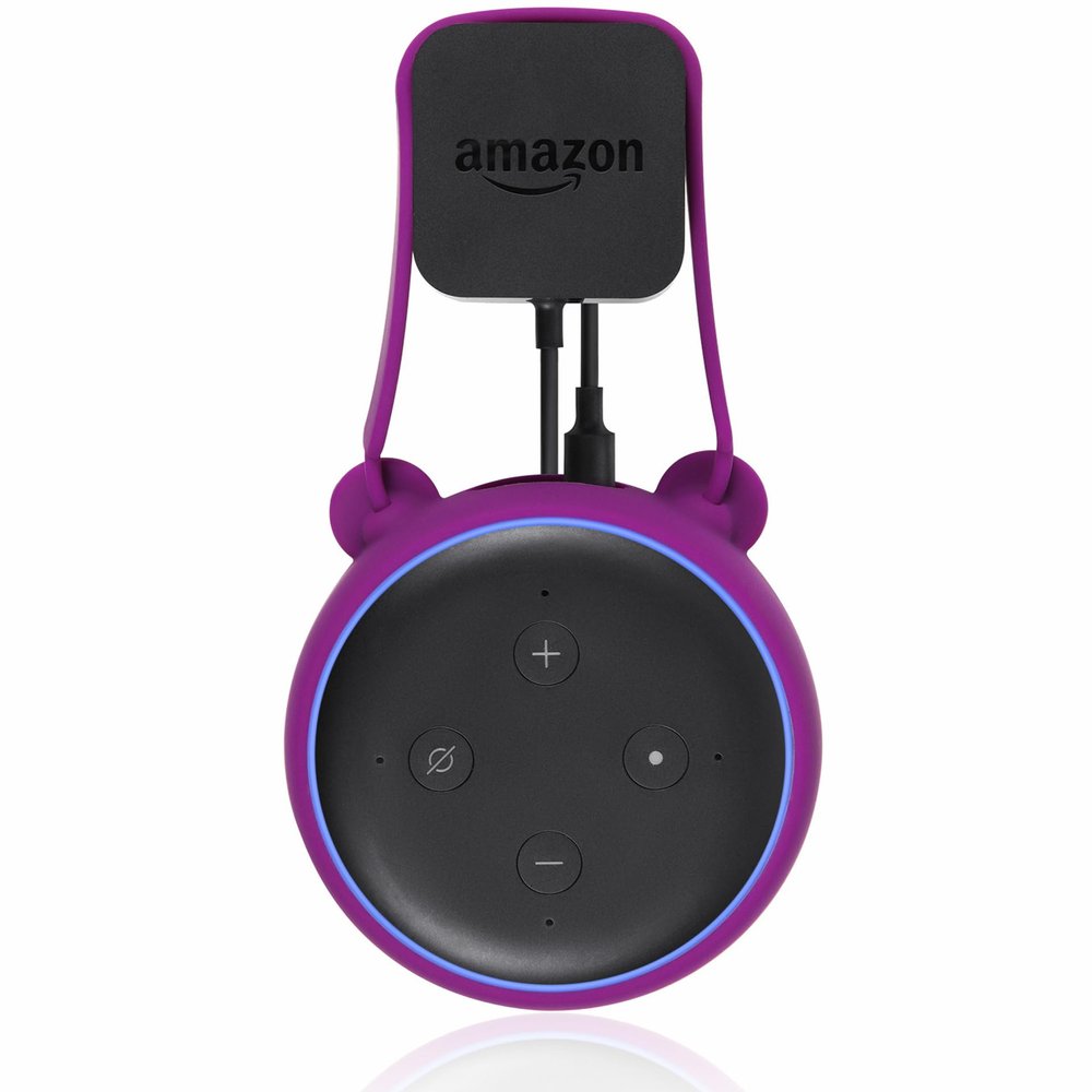 Aokicase Compatible with Amazon Echo Dot 3rd / Dot Kids Holder Wall Mount Stand Mount Accessories, No Screws Required, Speaker Accessories Rack (Amazon Echo Dot 3rd / Dot Kids, Purple) DT-01