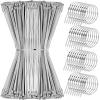1000 Pcs Metal Zip Ties Heavy Duty 304 Stainless Steel Multi Purpose Self Locking Cable Ties for Exhaust Machinery Fence Farm Pipe Roof Outdoor (13.8 Inch) view 1
