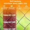 1000 Pcs Metal Zip Ties Heavy Duty 304 Stainless Steel Multi Purpose Self Locking Cable Ties for Exhaust Machinery Fence Farm Pipe Roof Outdoor (13.8 Inch) view 2