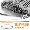 1000 Pcs Metal Zip Ties Heavy Duty 304 Stainless Steel Multi Purpose Self Locking Cable Ties for Exhaust Machinery Fence Farm Pipe Roof Outdoor (13.8 Inch) view 3