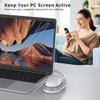 Jerryrun Mouse Jiggler, Undetectable Mouse Mover Device Wiggler Shaker with Drive Free USB Cable and USB Adapter, Physical Automatically Mouse Movement, Keep PC Screen Active, Silver view 2