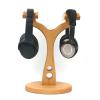luckxuan Headphone Stand/Headset Holder Universal Wood Headphone Stand  Beech Double Headset Stand for Desk, Holds Dual Universal Gaming Earphones and Smart Watch PC Gaming Headset Stand (Color : 1) view 4