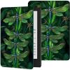 Case for 6.8" Kindle Paperwhite (11th Generation-2021) & Signature Edition PU Leather Slim Smart Cover with Auto Wake/Sleep for Kindle Paperwhite 2021 E-Reader, Green Dragonfly view 1