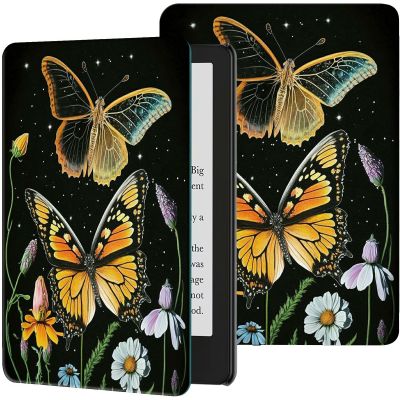 Case for 6.8" Kindle Paperwhite (11th Generation-2021) & Signature Edition PU Leather Slim Smart Stand Cover with Auto Wake/Sleep for Kindle Paperwhite 2021 E-Reader, Butterflies