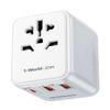 MOMAX Universal Travel Adapter, 20W+18W International Plug Adapter with 2 USB-A Quick Charging & 1 USB C PD Fast Charging,1 AC, All-in-one Wall Charger for USA EU UK AUS JP (Type C/A/G/I) view 1