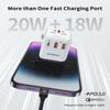 MOMAX Universal Travel Adapter, 20W+18W International Plug Adapter with 2 USB-A Quick Charging & 1 USB C PD Fast Charging,1 AC, All-in-one Wall Charger for USA EU UK AUS JP (Type C/A/G/I) view 2