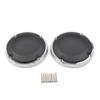 GZYF Motorcycle 6.5" Saddlebag Lid Speaker Grill Cover, Mesh Speaker Grille Cover With Screws for Harley Touring Electra Glibe 1983-2020, Chrome & Black view 2