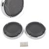GZYF Motorcycle 6.5" Saddlebag Lid Speaker Grill Cover, Mesh Speaker Grille Cover With Screws for Harley Touring Electra Glibe 1983-2020, Chrome & Black view 4