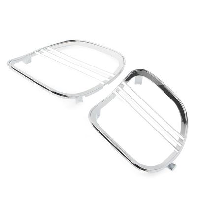 GZYF Motorcycle Front Fairing Speaker Cover, Plastic Chrome 2pcs Tri-Line Speaker Grills Cover for Harley Road Glides 2015-2021