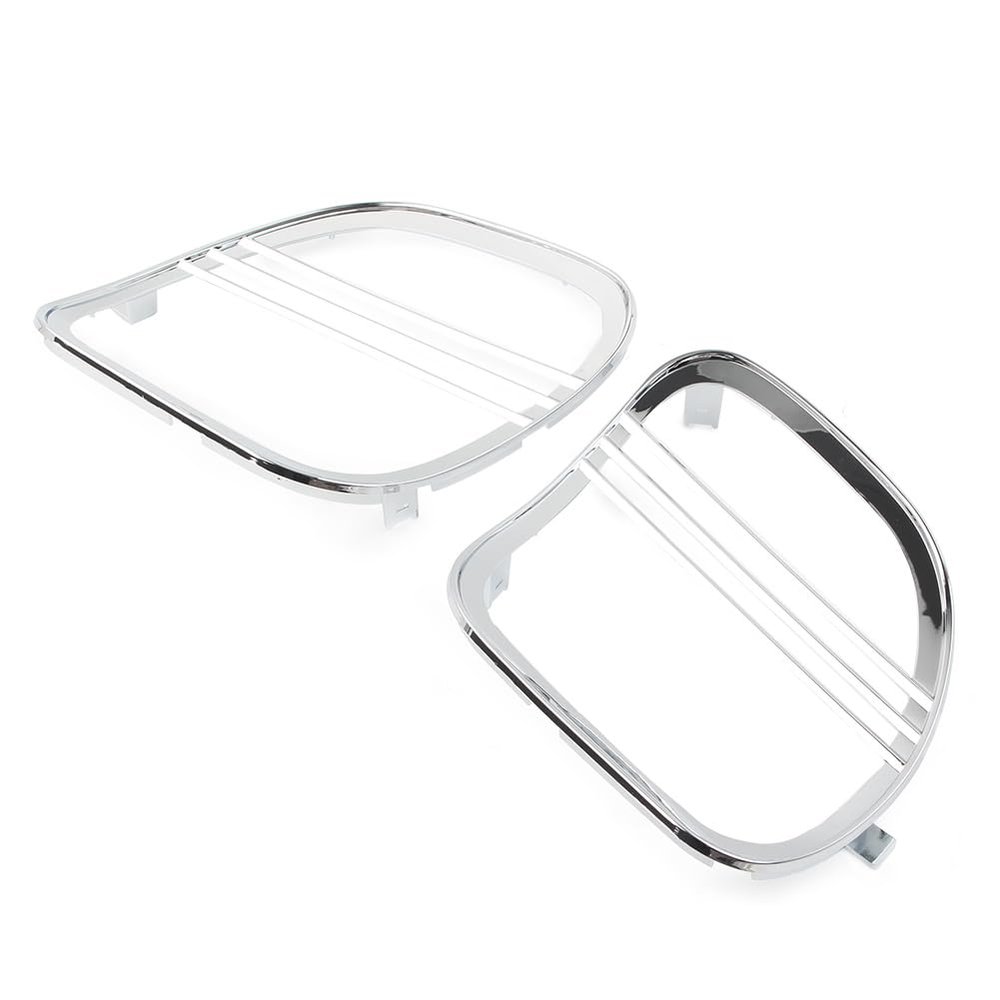 GZYF Motorcycle Front Fairing Speaker Cover, Plastic Chrome 2pcs Tri-Line Speaker Grills Cover for Harley Road Glides 2015-2021