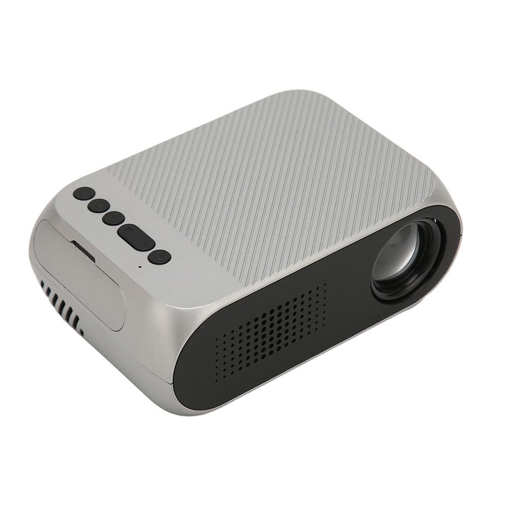 Mini Portable Projector, 5x3.3x2inch HD 1920x1080p LED Projector, Projection with HDMI, AV, USB Interface for Home Theater, Video Games, Parties