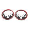 GZYF Motorcycle Black Front Speaker Grill Cover, Flame Speaker Grill Accent Trim Cover for Harley Touring Electra Glides, Street Glides, Trikes 2014-2022 view 2