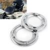 GZYF 1 Pair Motorcycle Chrome Rear Speaker Grill Cover, Flame Speaker Grill Accent Trim Cover for Harley Touring Electra Glide, Street Glides, Trikes, Road Glide view 2