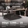NETGEAR Nighthawk Wifi 6 Router (RAX36S)  4-Stream Gigabit Router AX3000 Dual-Band Wireless Speed (Up To 3Gbps) | Covers Up To 2,000 Sq. Ft., 25 Devices | Includes 1-Year Armor Internet Security view 2