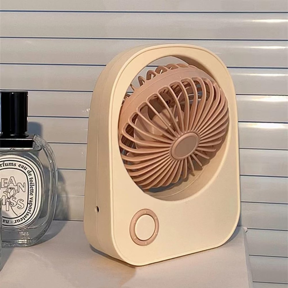 RIKOL Cute Small Fan Portable Portable USB Charging Office Student Dormitory Desktop Silent Electric Fan Small