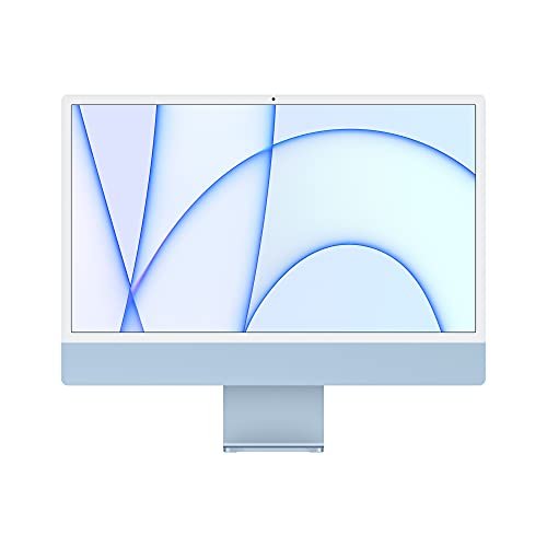 Apple 2021 iMac (24-inch, M1 chip with 8core CPU and 8core GPU, 8GB RAM, 1TB) - Blue (Renewed)