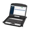 Tripp Lite Rackmount KVM Console, Short Depth 1U Rack Mount Monitor Keyboard Splitter, 18.5" HD LCD Screen, HDMI & USB Ports - Windows, Mac, Linux, & Sun Compatible - 1-Year Warranty (B021-SWHD-K) view 3