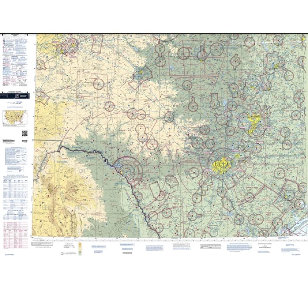 Expired FAA San Antonio Sectional Chart (SSA) - Wrapping Paper, Decoration, Training Use