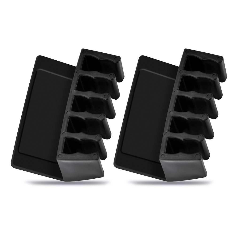 ciciglow Cable Holder Clips,5 Slots Cable Management Cord Organizer Clips Silicone Self Adhesive for Desktop USB Charging Nightstand Power Cord Mouse Wire PC Office Home