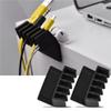 ciciglow Cable Holder Clips,5 Slots Cable Management Cord Organizer Clips Silicone Self Adhesive for Desktop USB Charging Nightstand Power Cord Mouse Wire PC Office Home view 3