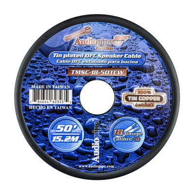 Audiopipe Marine Grade Speaker Cable Tinned OFC Copper Duplex / 2 Conductors (18 AWG 50 Feet)