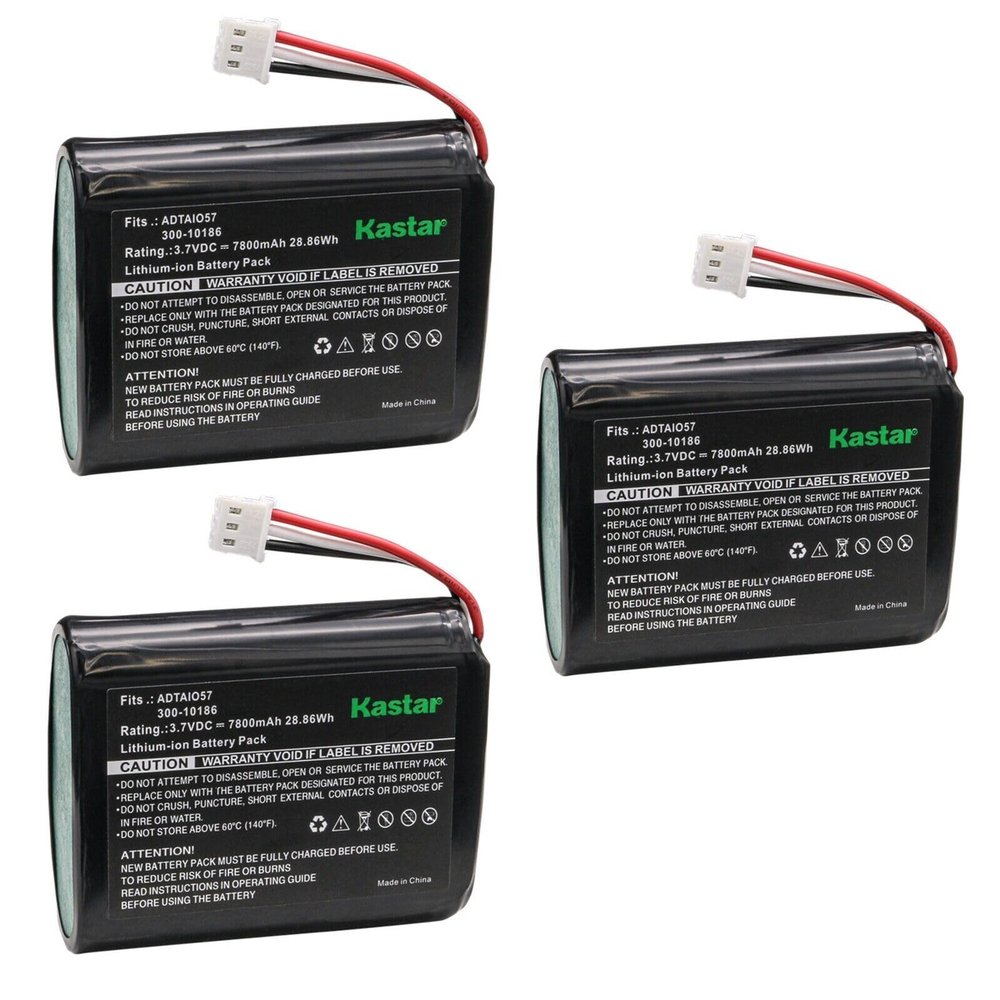 Kastar 3-Pack 300-10186 Battery Replacement for Honeywell ADT 2X16 AIO Home Security Panel ADT2X16AIO-1 ADT2X16AIO-2, Honeywell/ADT Alarm System AI05-2 AIO7-1 AIO7-2 Pro 7 ADT5AIOO