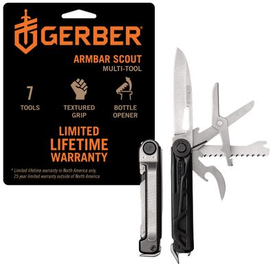 Gerber Armbar Scout EDC Multitool Pocket Knife w/ Bottle Opener, Onyx