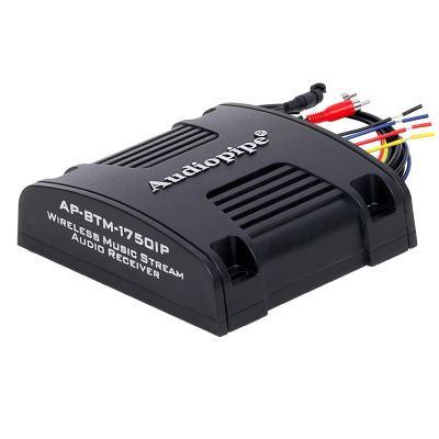 Audiopipe Bluetooth 5.0 Audio Receiver (AP-BTM-1750IP), Car Stereo & Marine Bluetooth Adapter, RCA Output Wireless Audio Receiver, IPX7 Waterproof for Car, Boat, ATV, UTV & Golf Cart