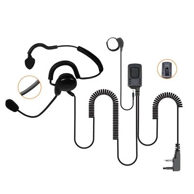 PRYME SPM-1401 Patriot Behind Head Lightweight Headset with Earphone, Noise-Canceling Boom Microphone, and Wired PTT Button - Fits: Hytera radios: TC-268,268S,270,368,368S,370,700EX