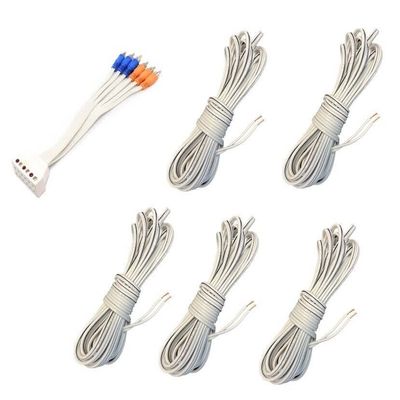 USAV Solutions Set of 5-16 Gauge Speaker Cable with Bose RCA to Bare Speaker Wire Adapter