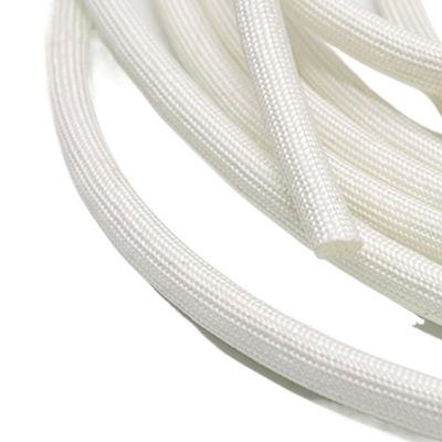 1/3/5M White Cable 600C High Temperature Braided Soft Fiber Tubing Insulation Cable Sleeving Fiberglass Tube 1-50mm Diameter (Color : 3 Meter, Size : 2.5mm)