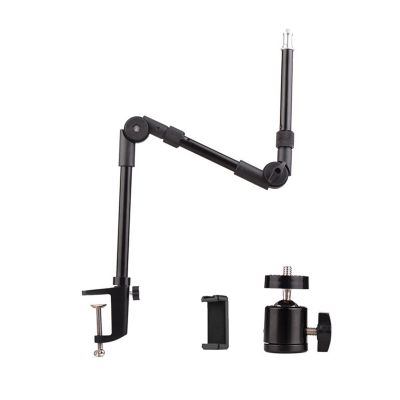 FIONEL Projector Bracket Projector Stand Aluminum Alloy Foldable Holder Camera Mount 360 Ball Head Desk Metal Support Stand Bracket for LED Fill Light Projector Stand