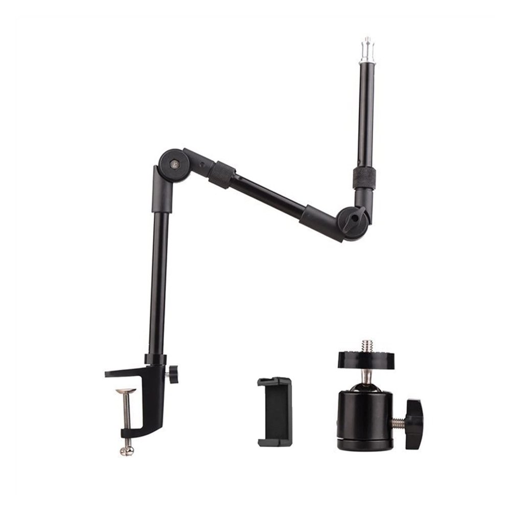 FIONEL Projector Bracket Projector Stand Aluminum Alloy Foldable Holder Camera Mount 360 Ball Head Desk Metal Support Stand Bracket for LED Fill Light Projector Stand