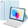 AHYWTAN for iPad 11/10th Generation Case with Keyboard,Detachable Bluetooth Keyboard case for iPad A16 2025 11 inch/10th Gen 2022 10.9 with Pencil Holder, Square Keycaps,Blue-W view 1