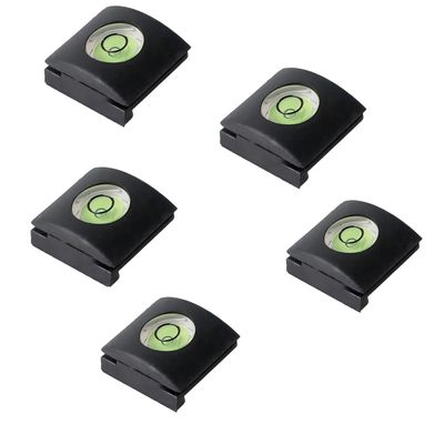 ZOSTLAND Practical SLR Camera Hot Shoe Boot Cover Cap, Bubble Level Shoe Protector,Compatible with Sony Fuji Canon Nikon Pentax Leical. (5pcs Level)