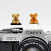 ZOSTLAND Lovely SLR Camera Hot Shoe Boot Cover Cap, Brown Bear Shoe Protector,Compatible with Sony Fuji Canon Nikon Pentax Leical. (2pcs Bear) view 1
