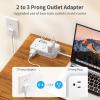 NTONPOWER 10FT Extension Cord 2 Prong, 2 Prong to 3 Prong Outlet Adapter, 1875W 2 Prong Power Strip with 4 USB Ports(2 USB C),Wall Mount Flat Plug Extension Cord Old House view 4