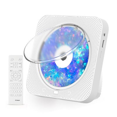 Howduoyu Portable CD Player with Bluetooth & HiFi Sound, Desktop CD Player for Home with Remote Control, FM Radio, Dust Cover, Timer, Support USB/AUX, Kpop Music Player with LED Screen, Gift