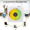 Howduoyu Portable CD Player with Bluetooth & HiFi Sound, Desktop CD Player for Home with Remote Control, FM Radio, Dust Cover, Timer, Support USB/AUX, Kpop Music Player with LED Screen, Gift view 4
