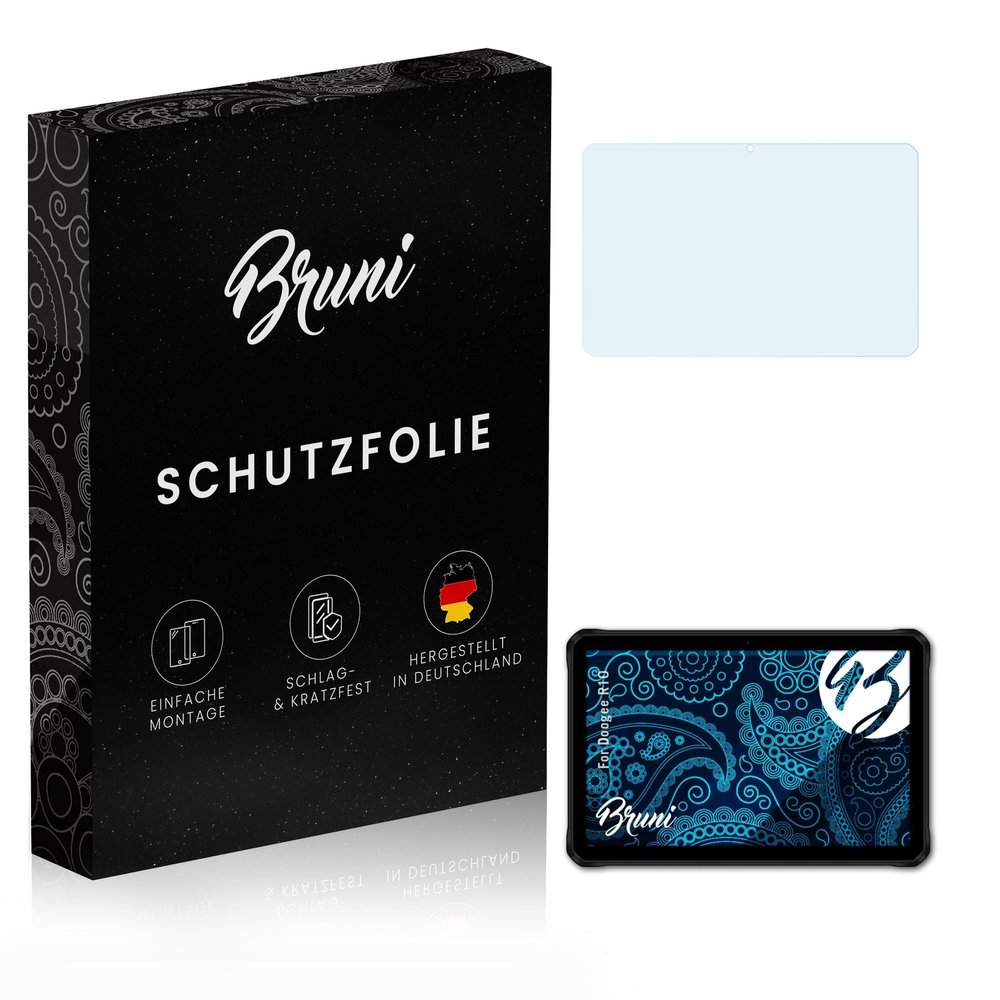 Bruni Screen Protector compatible with Doogee R10 Protector Film, crystal clear Protective Film (2X)