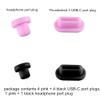 10 PCS Silicone Anti Dust Port Plug Cover Set Compatible for MacBook Air 15 13 M2 M1 A2941 A2681 A2337 A1932, MacBook Pro 13 A2141 A2338 A2289 A2251 A2159 A1989 & MacBook Pro 16 A2141  Pink & Black view 2